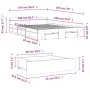 Sonoma-graues Holzwerkstoffbett mit Schubladen 140 x 190 cm von vidaXL, Betten und Lattenroste - Ref: Foro24-3280767, Preis: ...