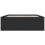 Black engineered wood bed frame 135x190 cm by vidaXL, Beds and slatted bases - Ref: Foro24-3280945, Price: 144,44 €, Discount: %
