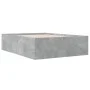 Betongrauer Bettrahmen aus Holzwerkstoff, 135 x 190 cm von vidaXL, Betten und Lattenroste - Ref: Foro24-3280947, Preis: 136,5...