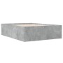 Estructura de cama madera de ingeniería gris hormigón 135x190cm de vidaXL, Camas y somieres - Ref: Foro24-3280947, Precio: 13...