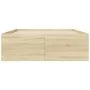 Sonoma oak engineered wood bed frame 120x190 cm by vidaXL, Beds and slatted bases - Ref: Foro24-3280953, Price: 134,72 €, Dis...