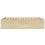 Sonoma oak engineered wood bed frame 120x190 cm by vidaXL, Beds and slatted bases - Ref: Foro24-3280953, Price: 134,72 €, Dis...