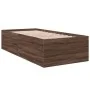Bettgestell aus eichenbraunem Holzwerkstoff, 100 x 200 cm von vidaXL, Betten und Lattenroste - Ref: Foro24-3280964, Preis: 10...