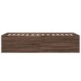 Estructura de cama madera de ingeniería marrón roble 100x200 cm de vidaXL, Camas y somieres - Ref: Foro24-3280964, Precio: 10...