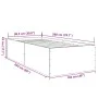 Oak brown engineered wood bed frame 100x200 cm by vidaXL, Beds and slatted bases - Ref: Foro24-3280964, Price: 103,43 €, Disc...