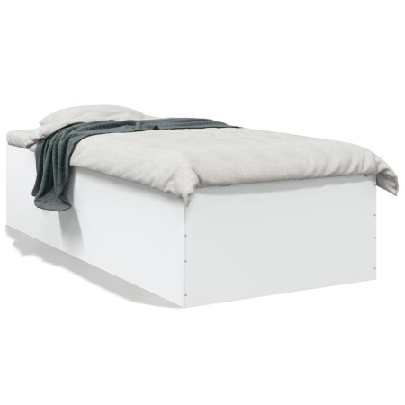 Weißer Bettrahmen aus Holzwerkstoff, 100 x 200 cm von vidaXL, Betten und Lattenroste - Ref: Foro24-3280958, Preis: 105,95 €, ...
