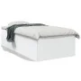 White engineered wood bed frame 100x200 cm by vidaXL, Beds and slatted bases - Ref: Foro24-3280958, Price: 104,71 €, Discount: %