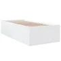 White engineered wood bed frame 100x200 cm by vidaXL, Beds and slatted bases - Ref: Foro24-3280958, Price: 104,71 €, Discount: %