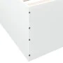 White engineered wood bed frame 100x200 cm by vidaXL, Beds and slatted bases - Ref: Foro24-3280958, Price: 104,71 €, Discount: %