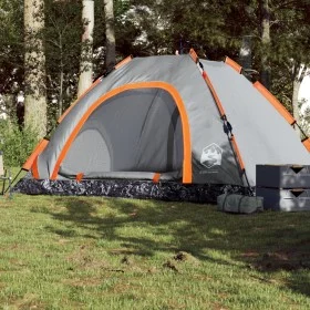 5 person quick opening gray and orange camping tent by vidaXL, tents - Ref: Foro24-4004175, Price: 151,23 €, Discount: %