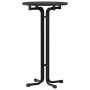 High dining table engineered wood and black steel Ø60x110 cm by vidaXL, Kitchen and dining tables - Ref: Foro24-4008301, Pric...