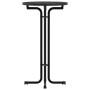 High dining table engineered wood and black steel Ø60x110 cm by vidaXL, Kitchen and dining tables - Ref: Foro24-4008301, Pric...