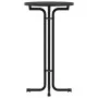 High dining table engineered wood and black steel Ø60x110 cm by vidaXL, Kitchen and dining tables - Ref: Foro24-4008301, Pric...