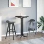 High dining table engineered wood and black steel Ø70x110 cm by vidaXL, Kitchen and dining tables - Ref: Foro24-4008303, Pric...