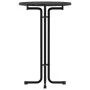 High dining table engineered wood and black steel Ø70x110 cm by vidaXL, Kitchen and dining tables - Ref: Foro24-4008303, Pric...