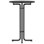 Mesa alta de comedor madera ingeniería y acero negro Ø70x110 cm de vidaXL, Mesas de cocina y de comedor - Ref: Foro24-4008303...