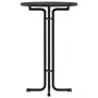 High dining table engineered wood and black steel Ø70x110 cm by vidaXL, Kitchen and dining tables - Ref: Foro24-4008303, Pric...