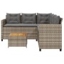 L-shaped garden sofa with table and gray PE rattan cushions by vidaXL, Garden sets - Ref: Foro24-369049, Price: 335,28 €, Dis...