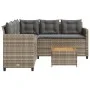 L-shaped garden sofa with table and gray PE rattan cushions by vidaXL, Garden sets - Ref: Foro24-369049, Price: 398,32 €, Dis...