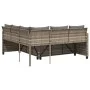 L-shaped garden sofa with table and gray PE rattan cushions by vidaXL, Garden sets - Ref: Foro24-369049, Price: 398,32 €, Dis...