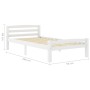 Estructura de cama de madera maciza de pino blanca 90x200 cm