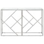 Konsolentisch aus silbernem Edelstahl und gehärtetem Glas von vidaXL, Seitentische - Ref: Foro24-349993, Preis: 151,24 €, Rab...