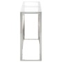 Konsolentisch aus silbernem Edelstahl und gehärtetem Glas von vidaXL, Seitentische - Ref: Foro24-349993, Preis: 151,24 €, Rab...