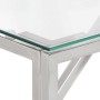 Konsolentisch aus silbernem Edelstahl und gehärtetem Glas von vidaXL, Seitentische - Ref: Foro24-349993, Preis: 151,24 €, Rab...