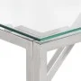 Mesa consola acero inoxidable plateado y vidrio templado de vidaXL, Mesas auxiliares - Ref: Foro24-349993, Precio: 148,73 €, ...
