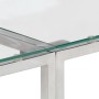 Mesa consola acero inoxidable plateado y vidrio templado de vidaXL, Mesas auxiliares - Ref: Foro24-349993, Precio: 151,02 €, ...