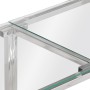 Konsolentisch aus silbernem Edelstahl und gehärtetem Glas von vidaXL, Seitentische - Ref: Foro24-349993, Preis: 151,24 €, Rab...