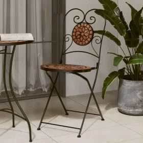 Klappbare Bistrostühle 2 Einheiten aus Terrakotta-Keramik von vidaXL, Gartenstühle - Ref: Foro24-4003403, Preis: 147,08 €, Ra...