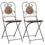 Folding bistro chairs 2 units terracotta ceramic by vidaXL, Garden chairs - Ref: Foro24-4003403, Price: 147,08 €, Discount: %