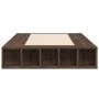 Estructura de cama madera de ingeniería marrón roble 90x190 cm de vidaXL, Camas y somieres - Ref: Foro24-3280530, Precio: 117...