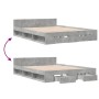 Cama con cajones madera ingeniería gris hormigón 150x200 cm de vidaXL, Camas y somieres - Ref: Foro24-3280744, Precio: 159,72...