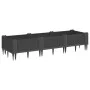 Jardinera con clavijas PP negro 125x40x28,5 cm de vidaXL, Maceteros y jardineras - Ref: Foro24-368012, Precio: 46,91 €, Descu...