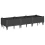 Jardinera con clavijas PP negro 125x40x28,5 cm de vidaXL, Maceteros y jardineras - Ref: Foro24-368012, Precio: 46,91 €, Descu...