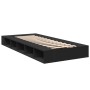 Black engineered wood bed frame 90x200 cm by vidaXL, Beds and slatted bases - Ref: Foro24-3280518, Price: 125,88 €, Discount: %