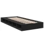 Black engineered wood bed frame 90x200 cm by vidaXL, Beds and slatted bases - Ref: Foro24-3280518, Price: 124,30 €, Discount: %