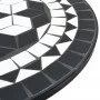Black and White Ceramic and Iron Mosaic Bistro Set by vidaXL, Garden sets - Ref: Foro24-3216354, Price: 210,32 €, Discount: %