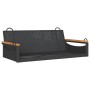 Banco columpio de ratán sintético negro 109x62x40 cm de vidaXL, Bancos de jardín - Ref: Foro24-368143, Precio: 88,94 €, Descu...