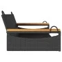Black synthetic rattan swing bench 109x62x40 cm by vidaXL, garden benches - Ref: Foro24-368143, Price: 92,69 €, Discount: %