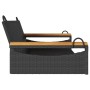Schwarze Schaukelbank aus synthetischem Rattan, 109 x 62 x 40 cm von vidaXL, Gartenbänke - Ref: Foro24-368143, Preis: 88,94 €...