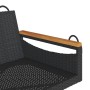 Banco columpio de ratán sintético negro 109x62x40 cm de vidaXL, Bancos de jardín - Ref: Foro24-368143, Precio: 88,94 €, Descu...