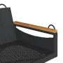 Black synthetic rattan swing bench 109x62x40 cm by vidaXL, garden benches - Ref: Foro24-368143, Price: 92,69 €, Discount: %
