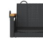 Banco columpio de ratán sintético negro 109x62x40 cm de vidaXL, Bancos de jardín - Ref: Foro24-368143, Precio: 88,94 €, Descu...