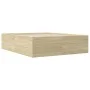 Sonoma oak engineered wood bed frame 160x200 cm by vidaXL, Beds and slatted bases - Ref: Foro24-3280911, Price: 147,17 €, Dis...