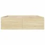 Sonoma oak engineered wood bed frame 160x200 cm by vidaXL, Beds and slatted bases - Ref: Foro24-3280911, Price: 147,17 €, Dis...
