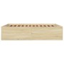 Sonoma oak engineered wood bed frame 160x200 cm by vidaXL, Beds and slatted bases - Ref: Foro24-3280911, Price: 149,01 €, Dis...