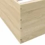 Sonoma oak engineered wood bed frame 160x200 cm by vidaXL, Beds and slatted bases - Ref: Foro24-3280911, Price: 147,17 €, Dis...
